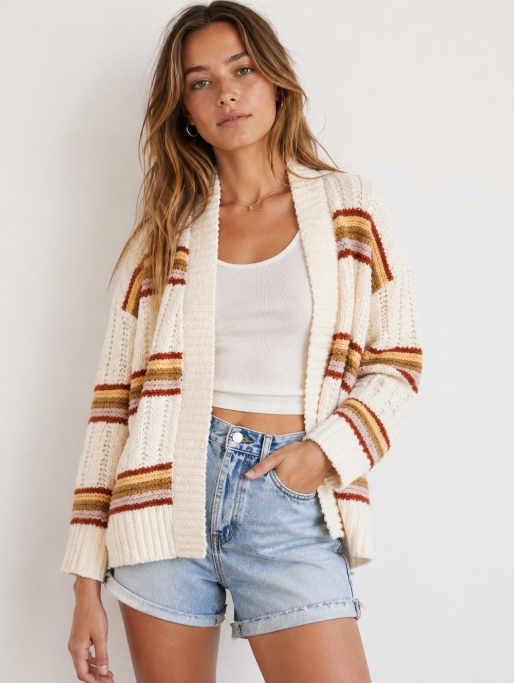 Madewell Striped Diaz Open Cardigan.